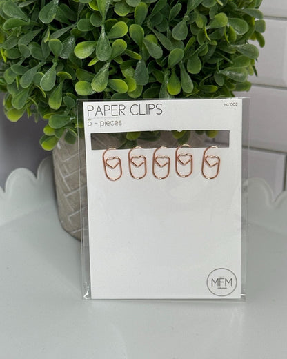 Mini Stationary Paper Clips - 5 Pieces