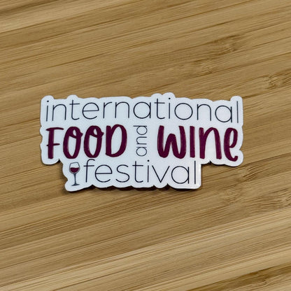 International Food and Wine Festival Waterproof Sticker - EPCOT Inspired