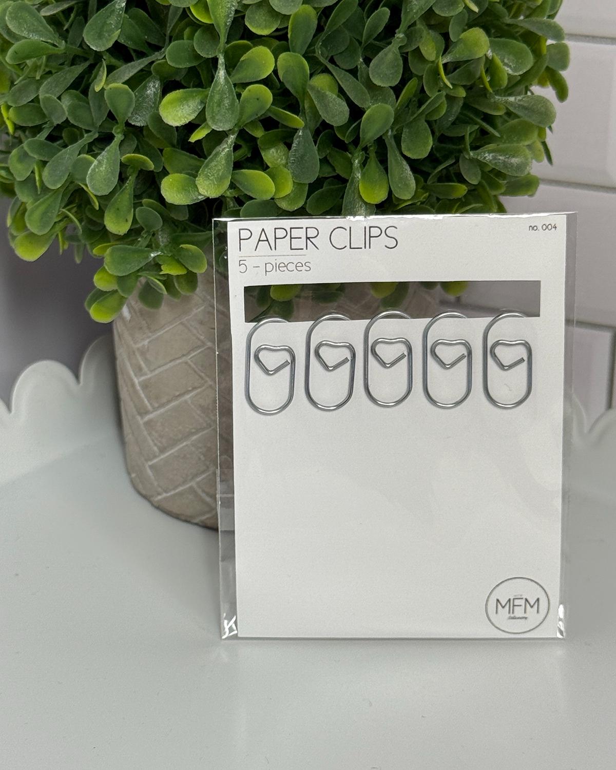 Mini Stationary Paper Clips - 5 Pieces