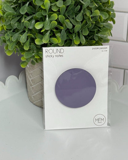Transparent Round Flag Sticky Notes - 1.75" - Various Colors