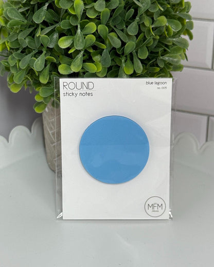 Transparent Round Flag Sticky Notes - 1.75" - Various Colors