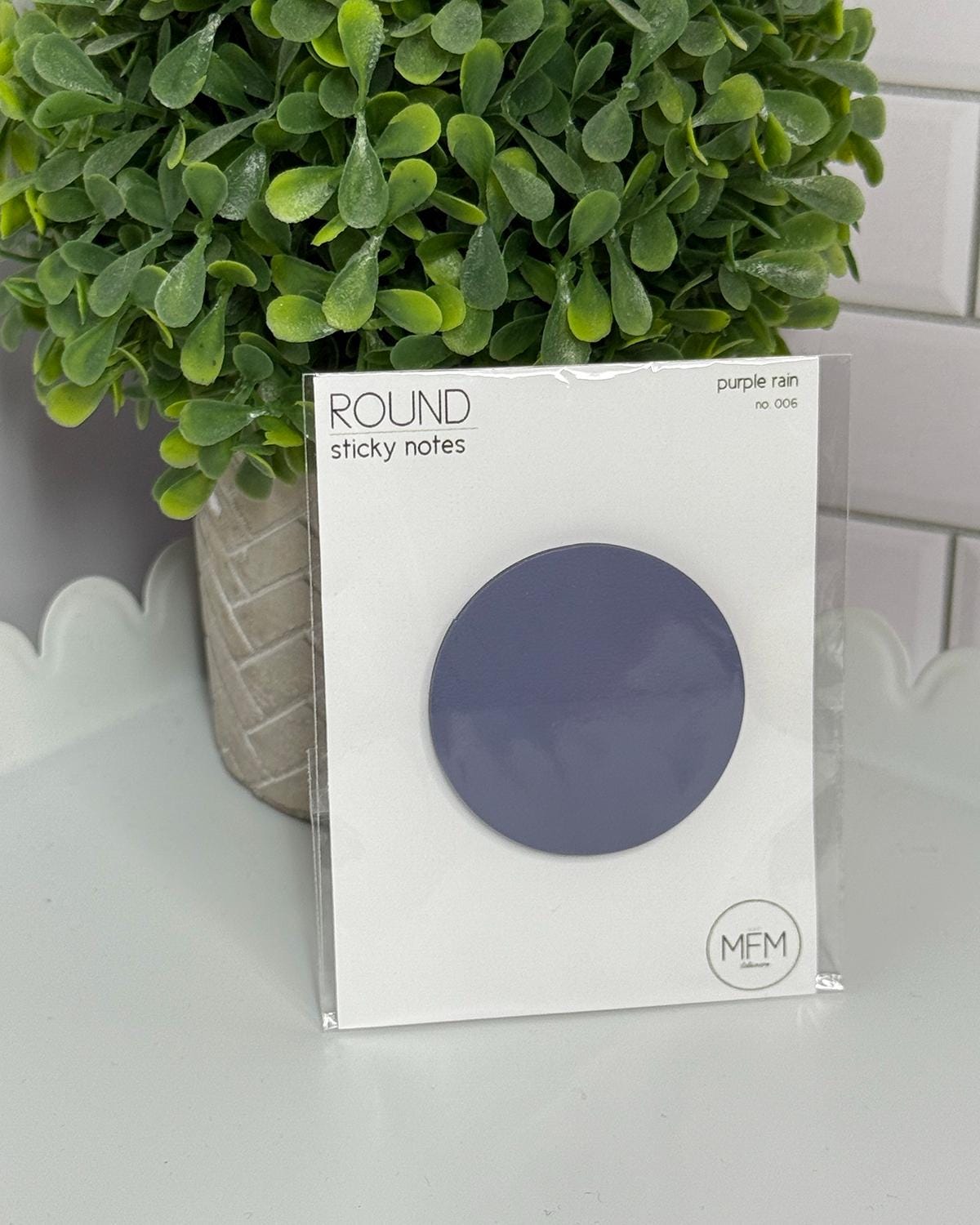 Transparent Round Flag Sticky Notes - 1.75" - Various Colors