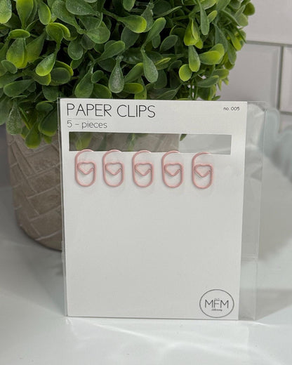 Mini Stationary Paper Clips - 5 Pieces