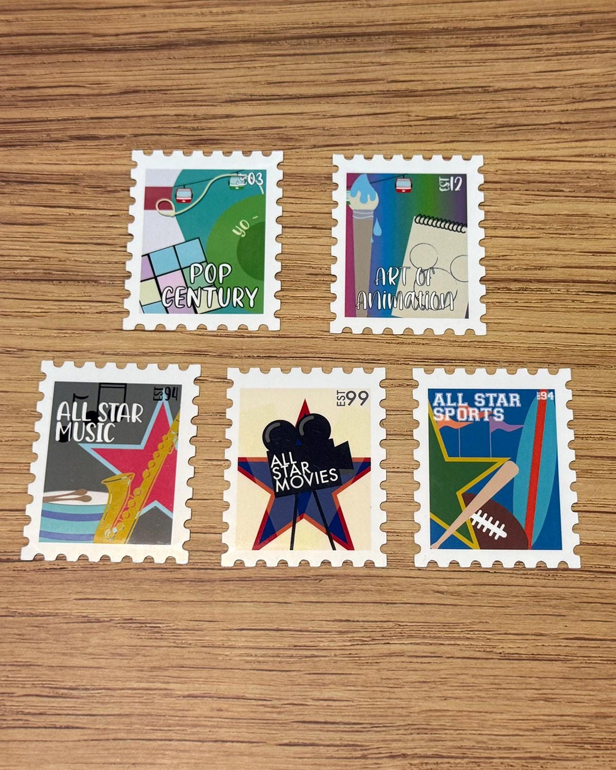 Disney Value Resort Stamp Stickers Individual