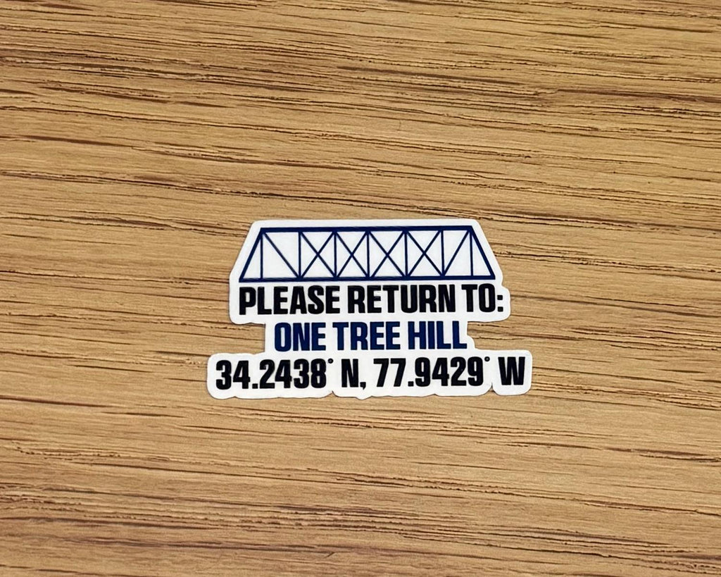 Please Return to One Tree Hill Coordinate Sticker - One Tree Hill Inspired