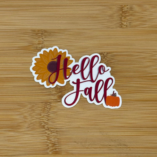 Hello Fall Sticker - Waterproof Fall Sticker