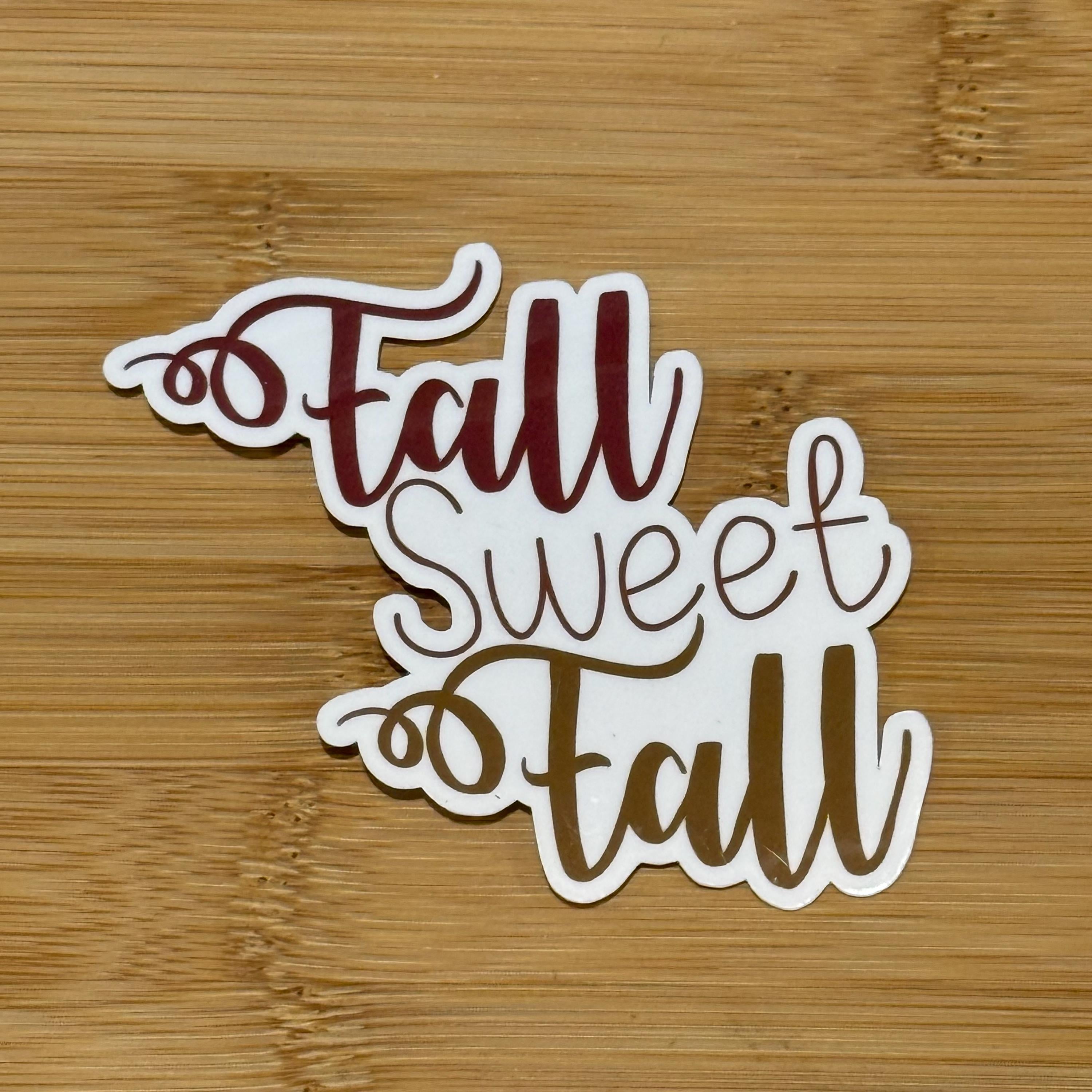 Fall Sweet Fall Waterproof Sticker