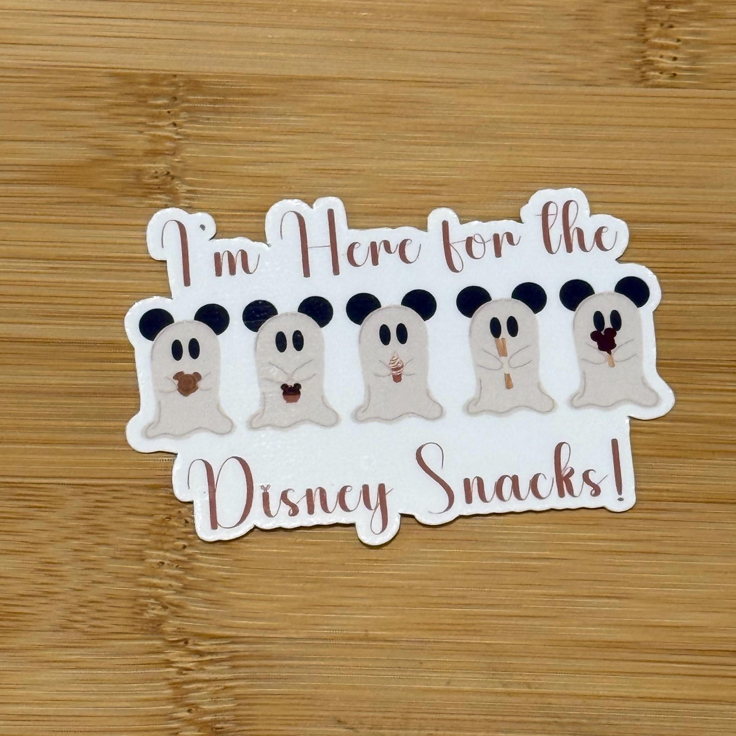 I'm Here for the Disney Snacks - Fall Edition Waterproof Sticker