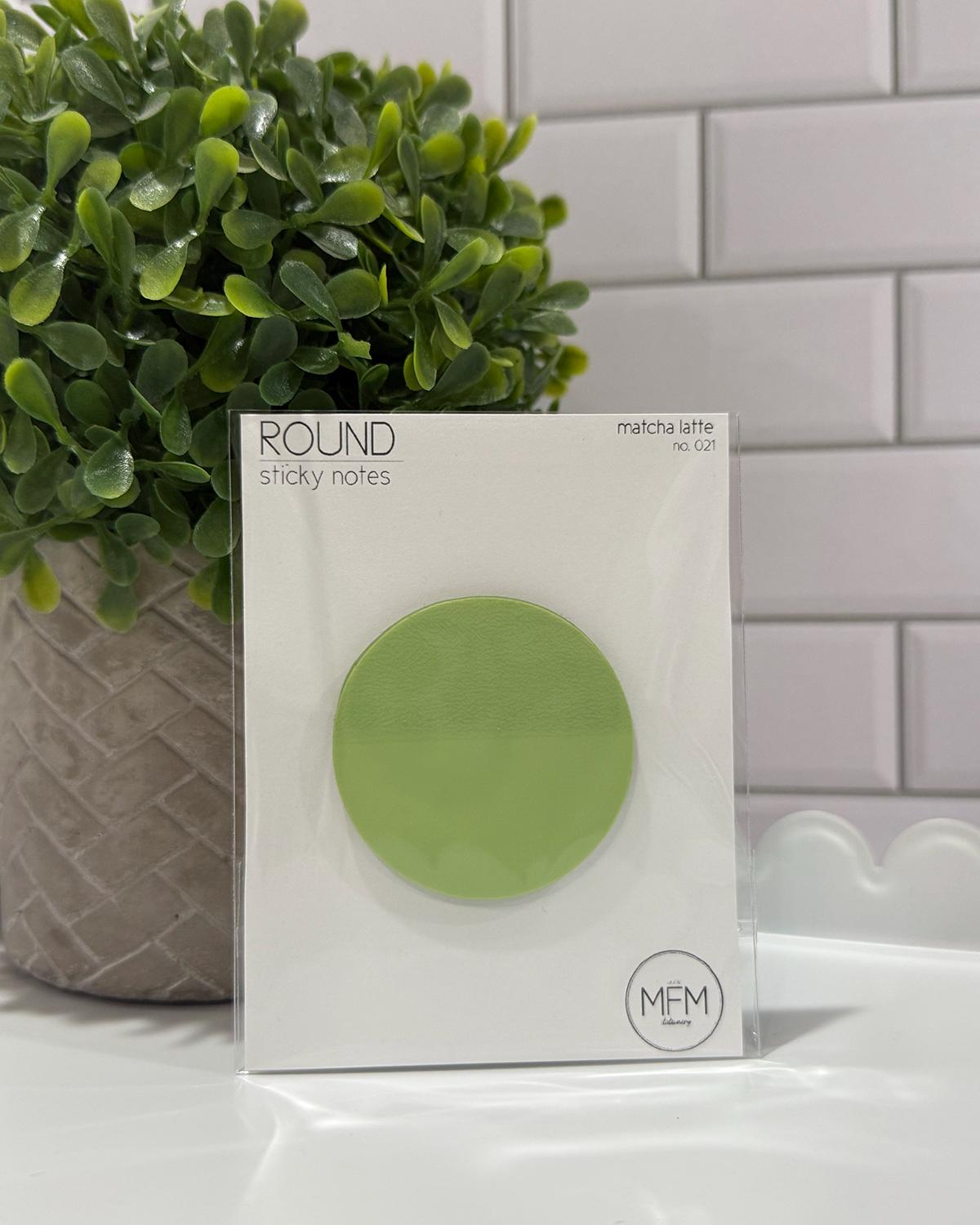 Transparent Round Flag Sticky Notes - 1.75" - Drinks 2