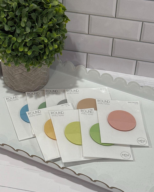 Transparent Round Flag Sticky Notes - 1.75" - Drinks 2