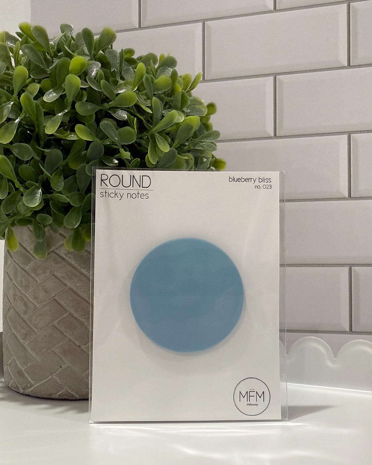 Transparent Round Flag Sticky Notes - 1.75" - Drinks 2