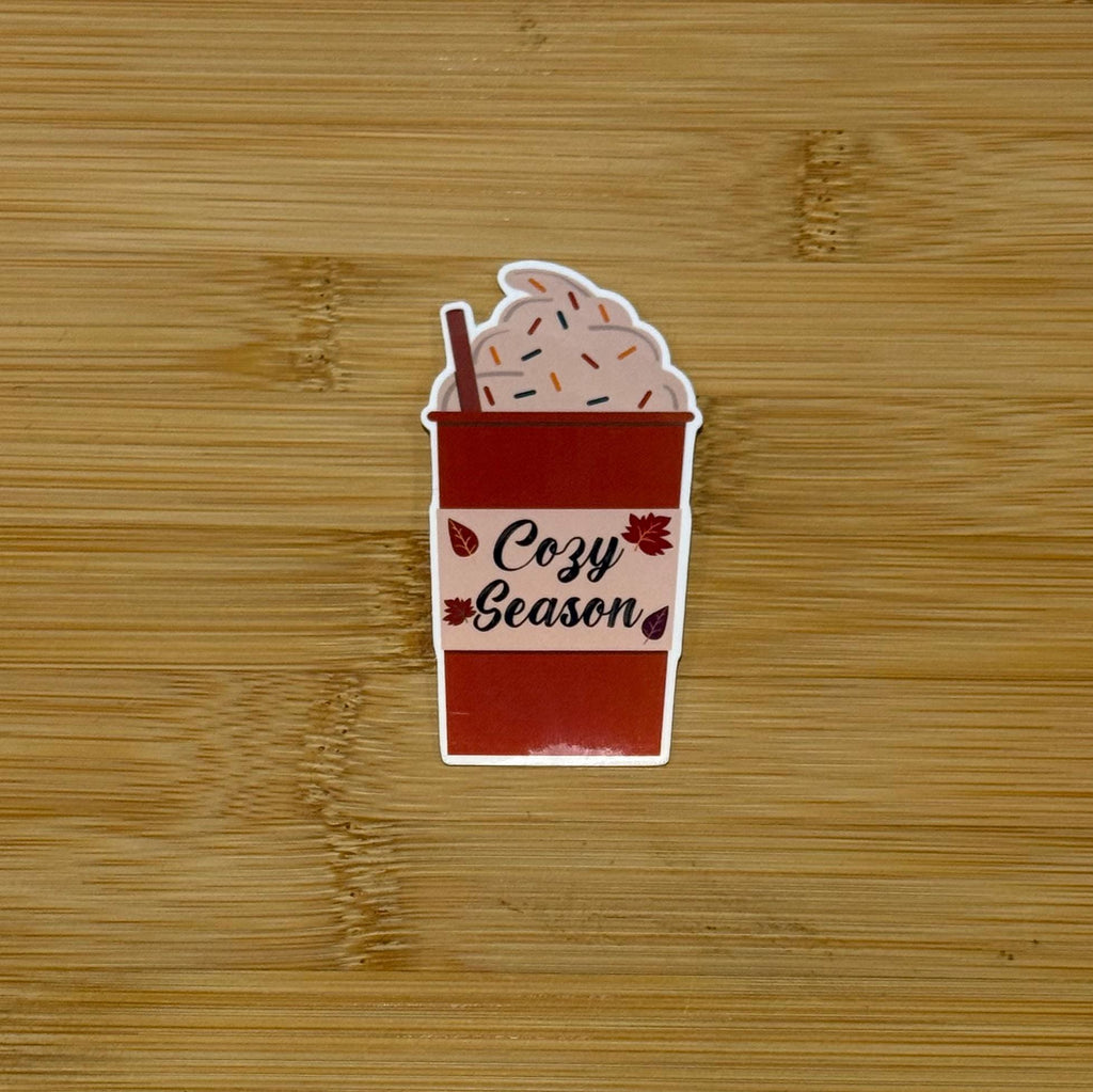 Cozy Season Fall Coffee Sticker - Waterproof Fall Sticker