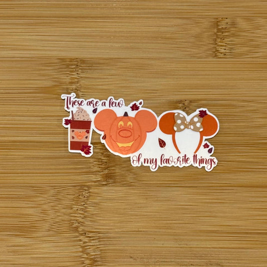 These are a few of my favorite things - Fall Edition Waterproof Sticker