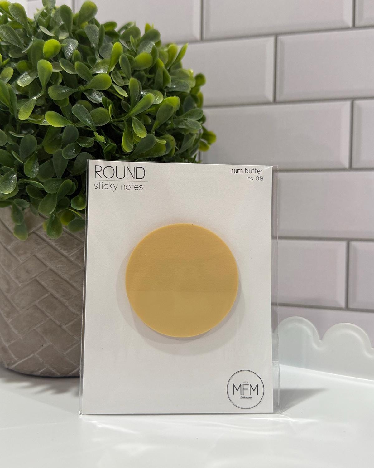 Transparent Round Flag Sticky Notes - 1.75" - Drinks 2