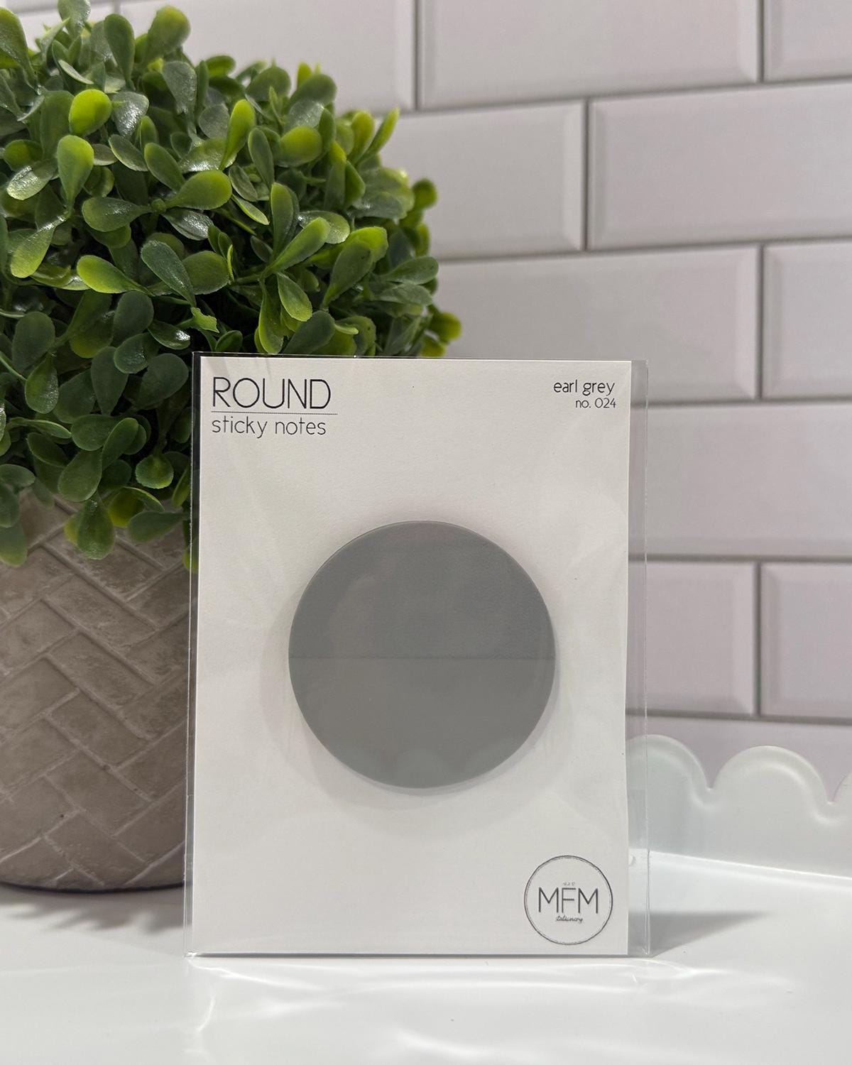 Transparent Round Flag Sticky Notes - 1.75" - Drinks 2