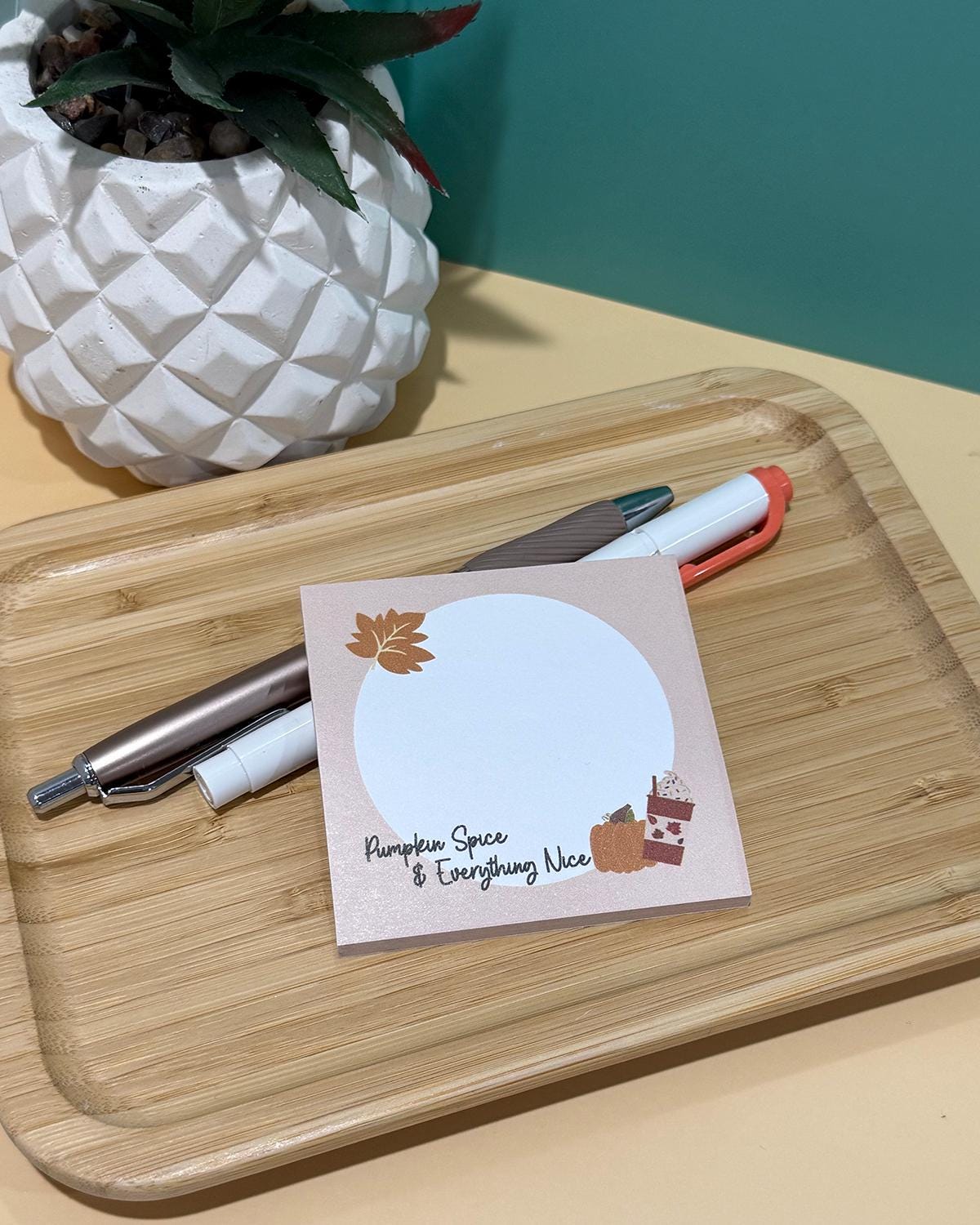 Pumpkin Spice and Everything Nice Sticky Notes: Fall Post-it Brand Note Pad