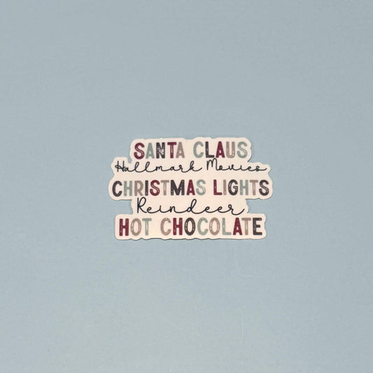 Santa Claus & Hallmark Movies Holiday Sticker