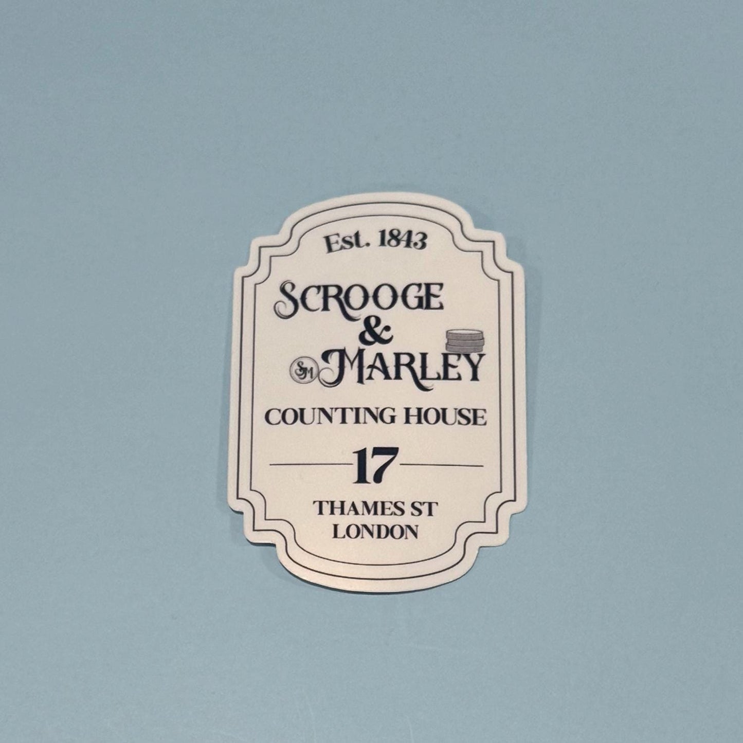 Scrooge & Marley Counting House - A Christmas Carol Inspired Sticker