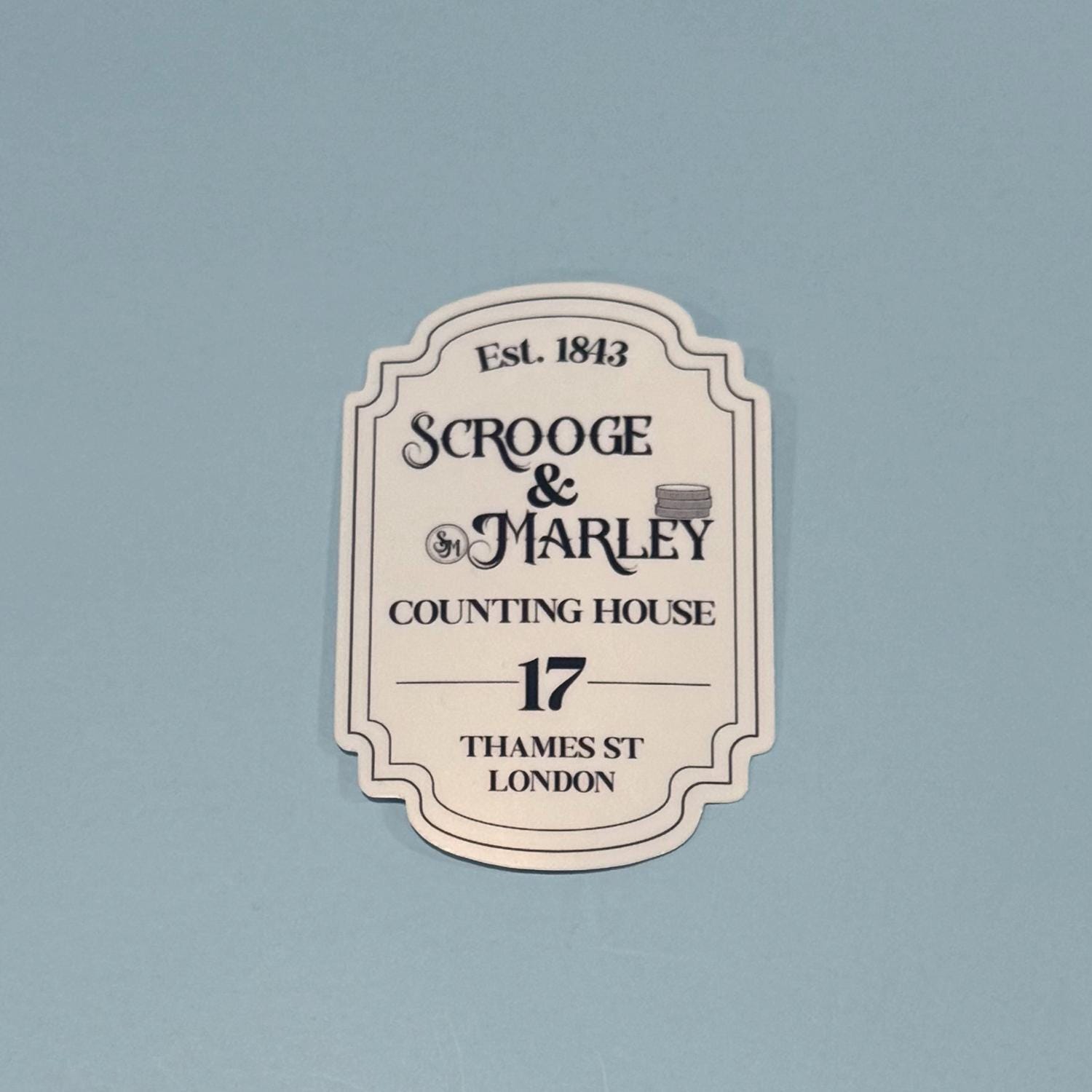 Scrooge & Marley Counting House - A Christmas Carol Inspired Christmas Sticker
