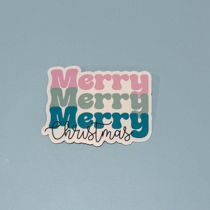 Merry and Bright – Blue themed Color Sticker
