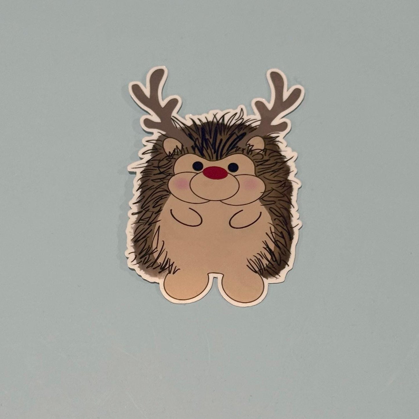 Frankie the Hedgehog – Reindeer Sticker