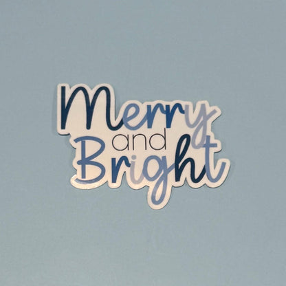 Merry and Bright – Blue themed Color Sticker