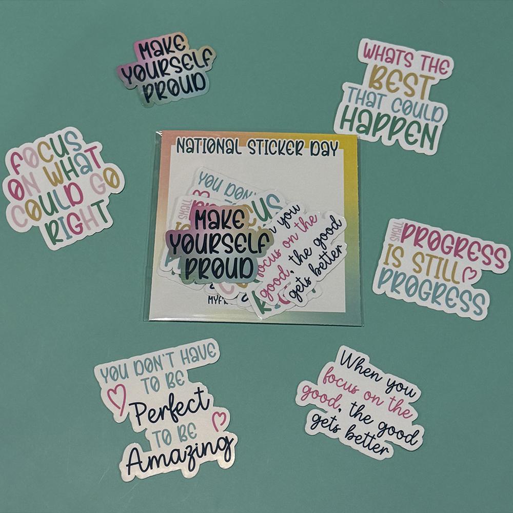 Motivational Affirmation Sticker Bundle – Set of 6