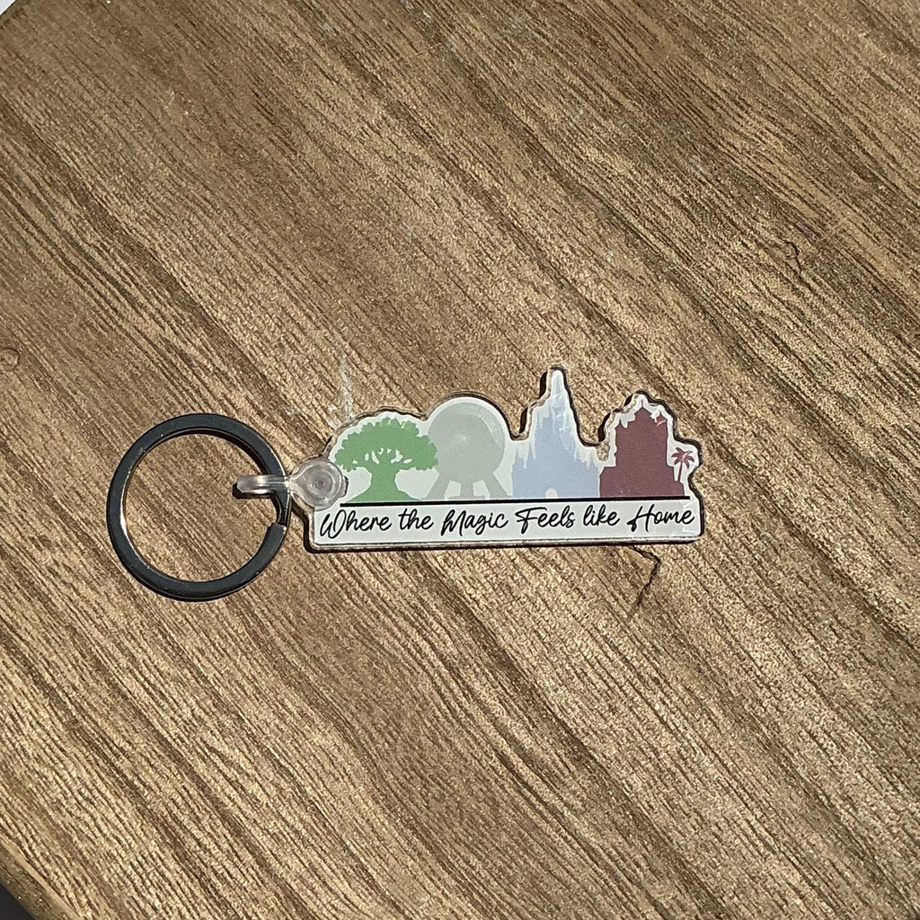 Where the Magic Feels Like Home Acrylic Keychain | Disney Inspired