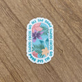 Focus on all the Good Things Motivational Waterproof Sticker | Turtle Collection