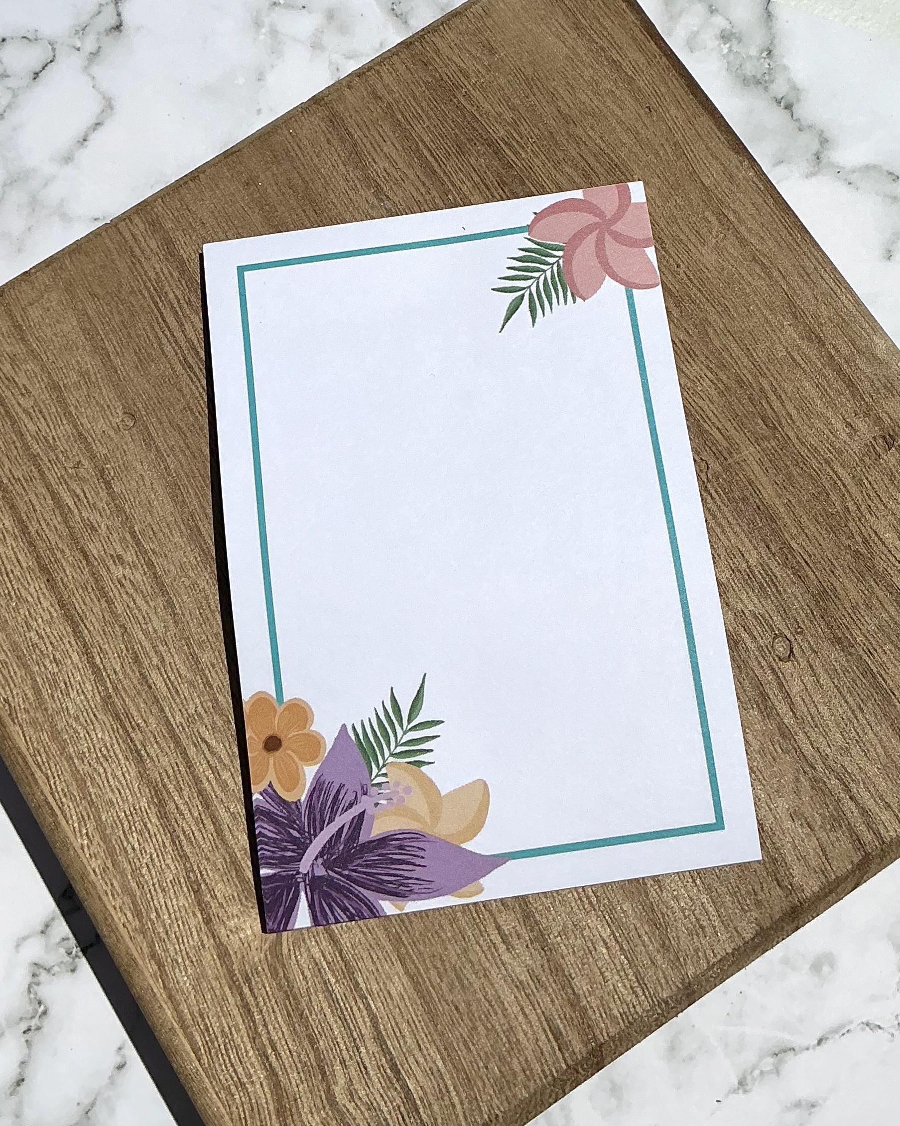 Tropical Floral 4x6" Notepad