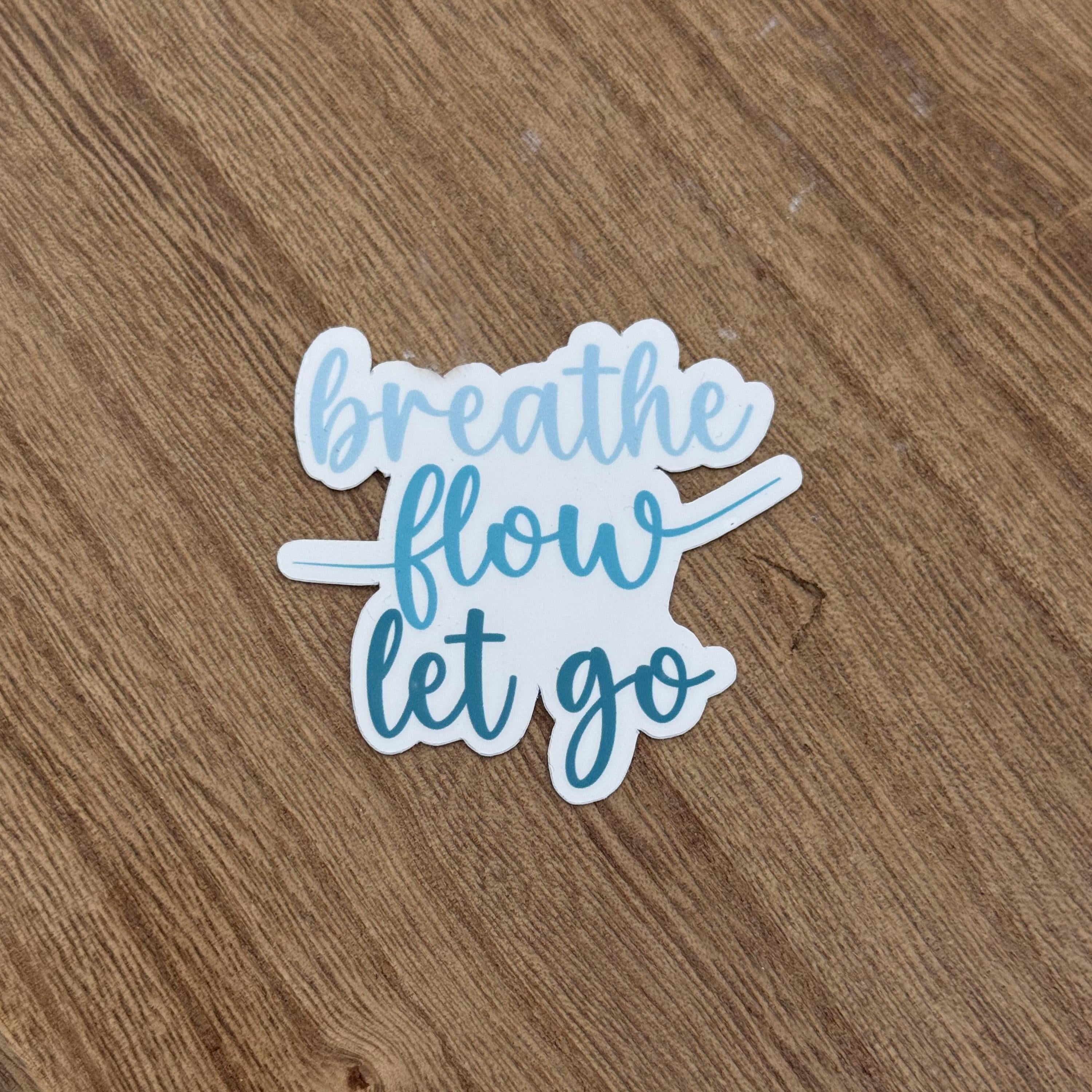 Breathe Flow Let Go Waterproof Sticker | Turtle Collection