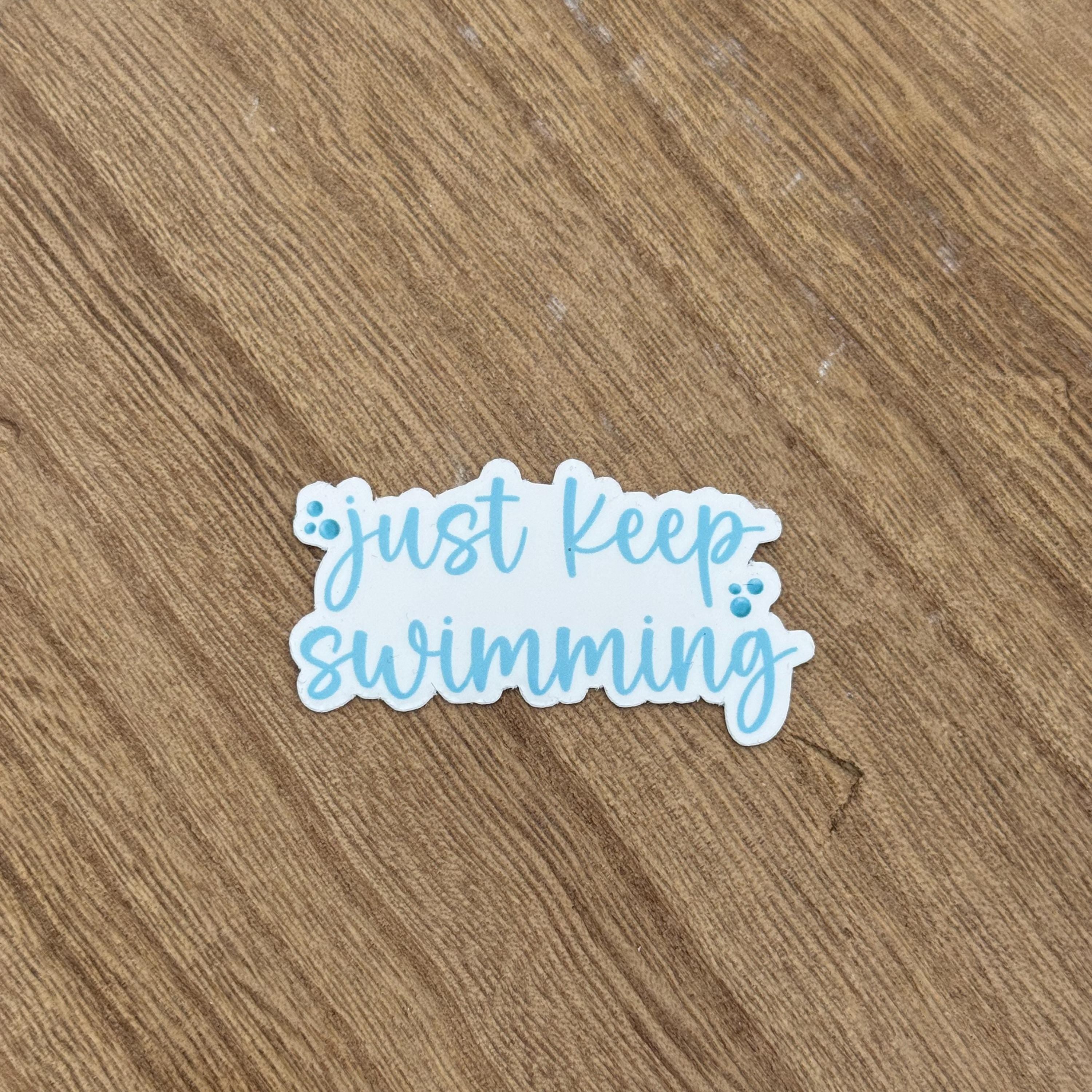 Just Keep Swimming Waterproof Sticker | Turtle Collection