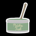 Matcha Fuel Tin - Matcha Waterproof Sticker