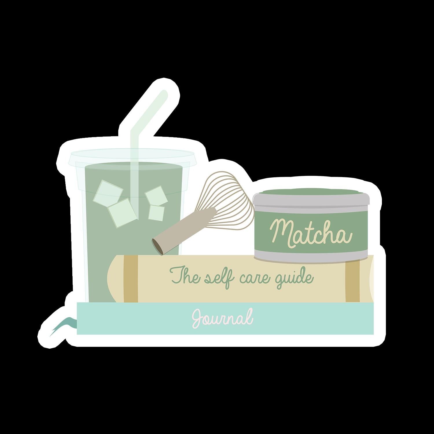 Matcha Book Stack - Matcha Waterproof Sticker