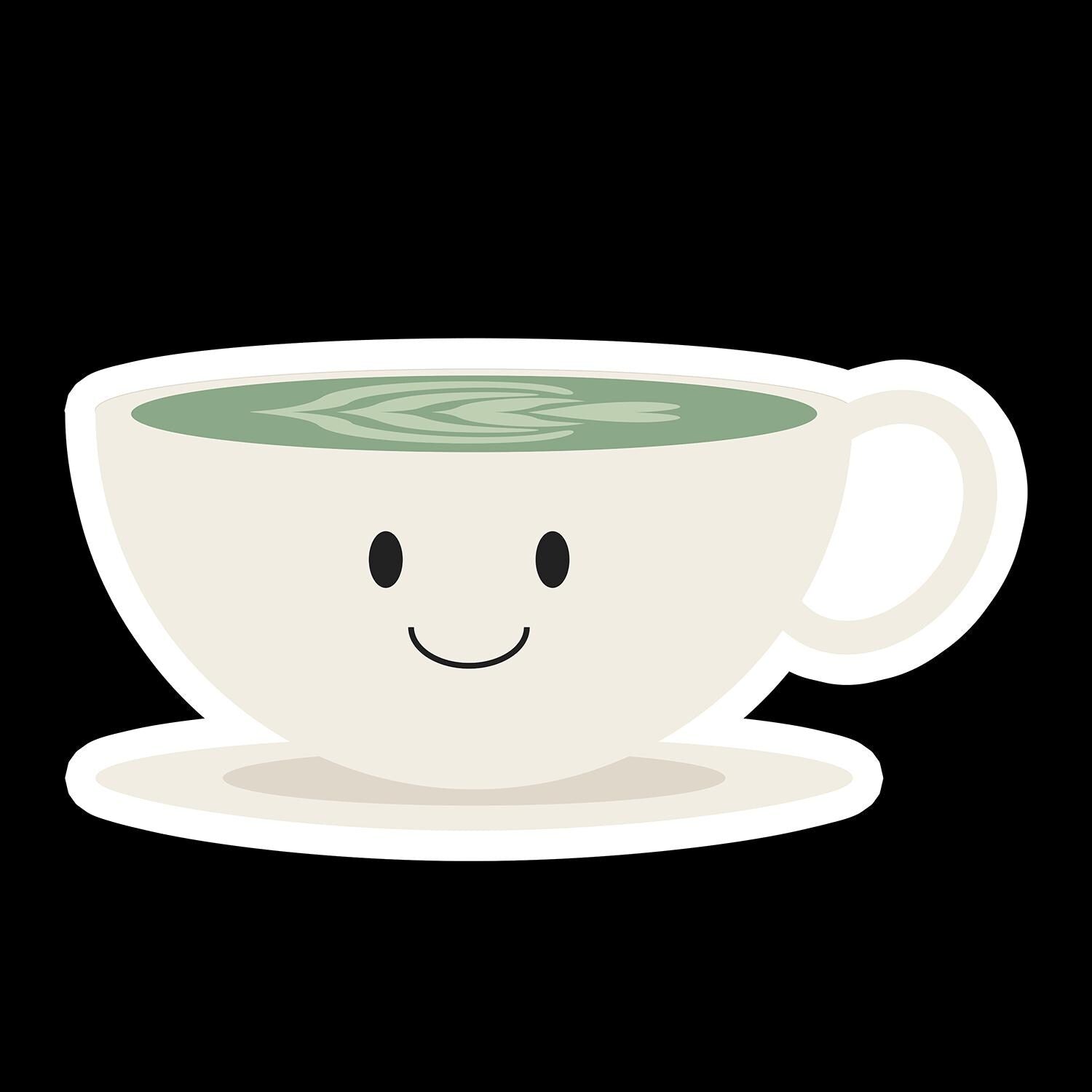 Happy Matcha Cup - Waterproof Sticker