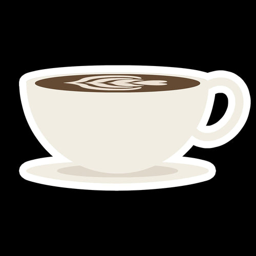 Coffee Cup - Waterproof Sticker