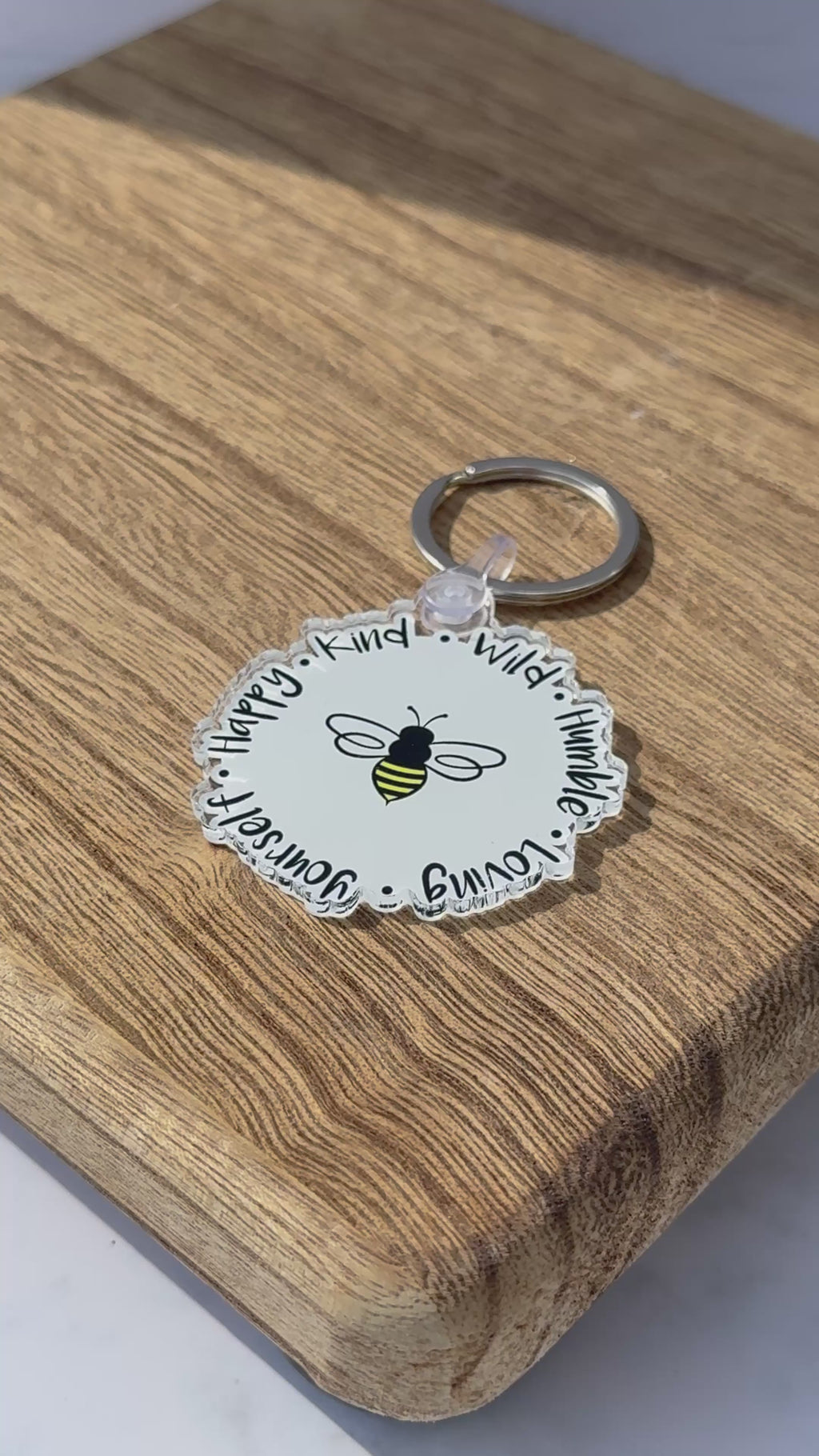 Bee Keychain Motivational  | Positive Keychain | Motivational Keychain | Bee Gift