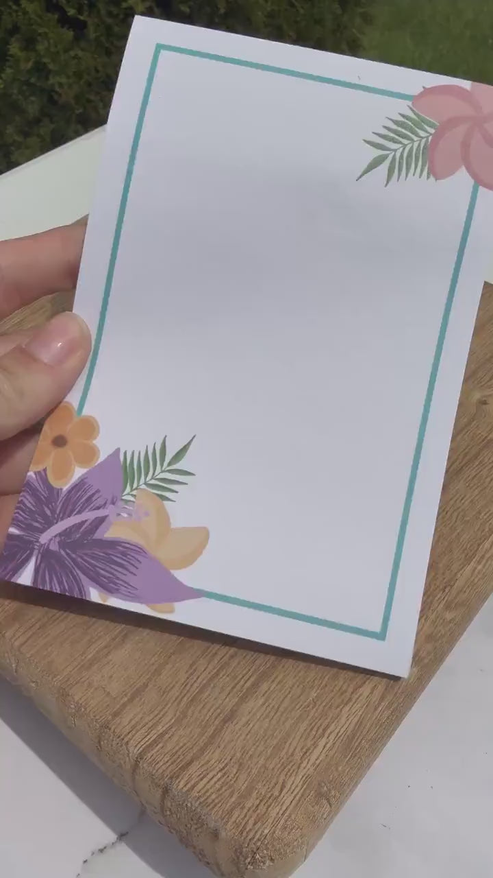 Tropical Floral 4x6" Notepad