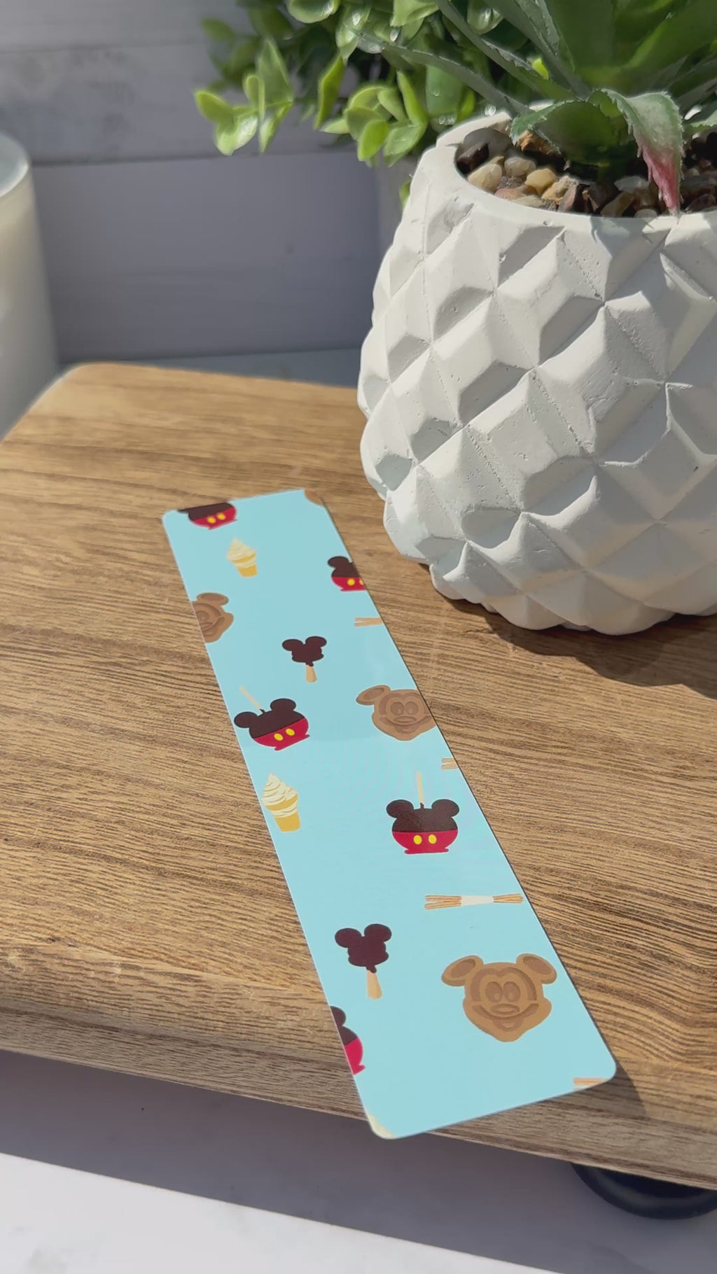 Disney Snacks Bookmark - Blue/Green - 2" x 6"