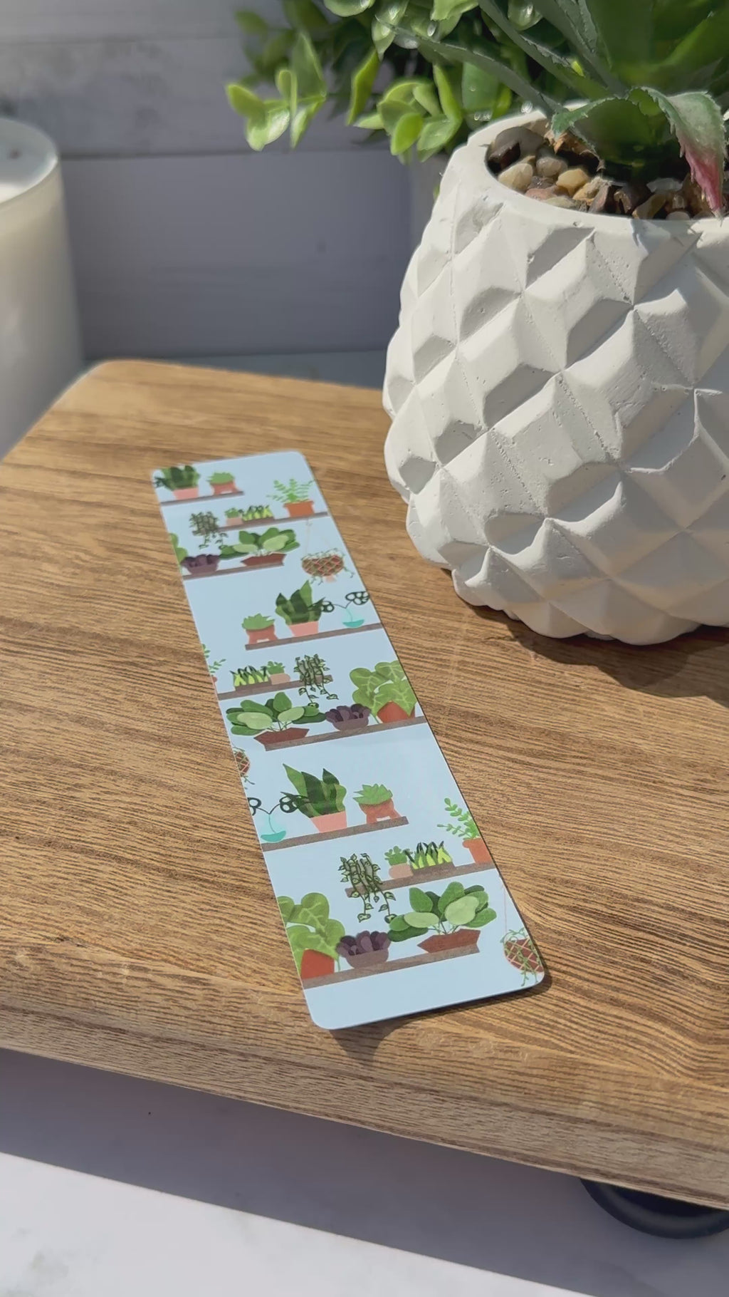 Plant Shelf Bookmark Double Sided - 1.5" x7"