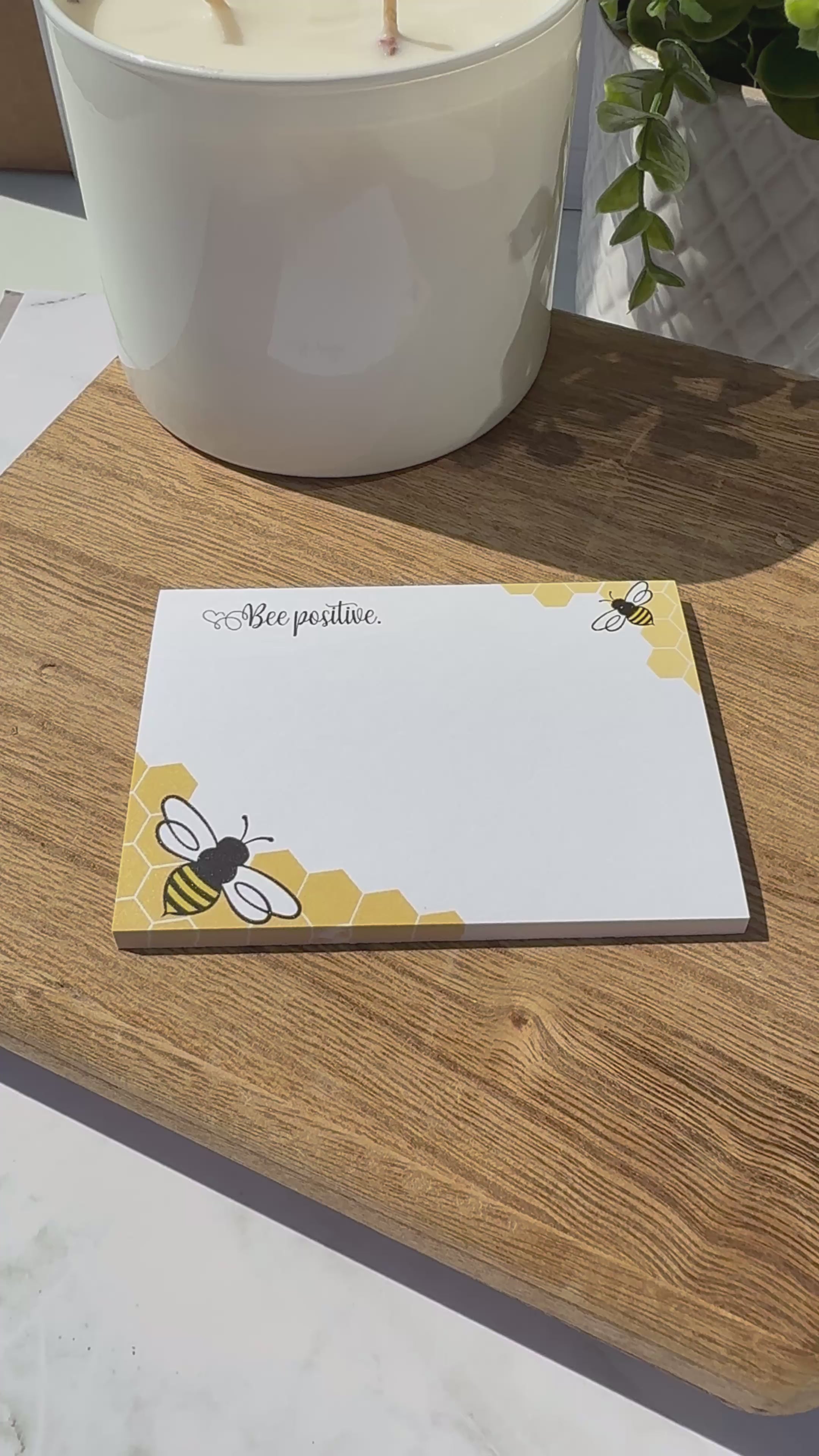 Bee Positive 4”x3” Note Pad Post Its
