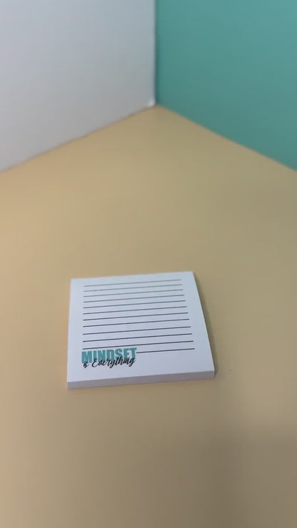 Mindset is Everything Sticky Notes, Note Pad - Post It Brand, Motivational Note Pad 50 Sheets