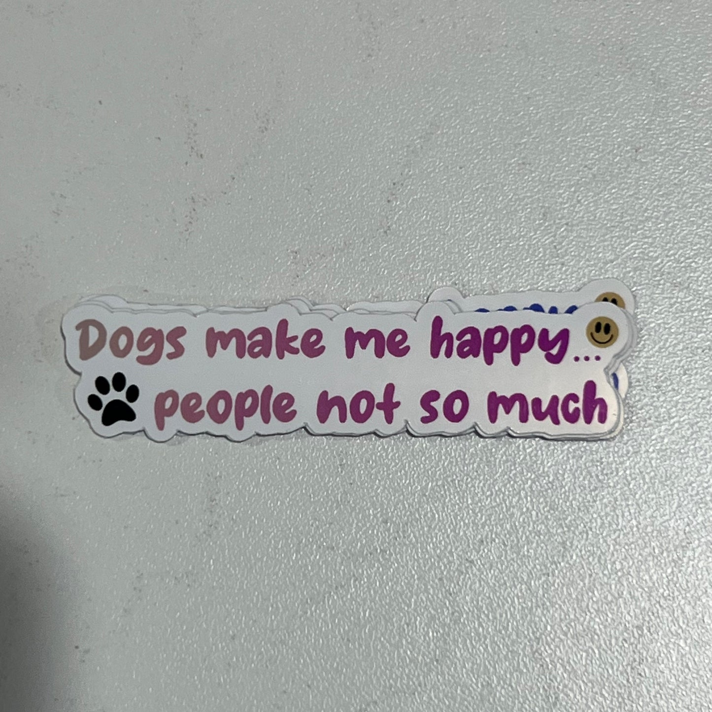 Dogs make me happy waterproof sticker