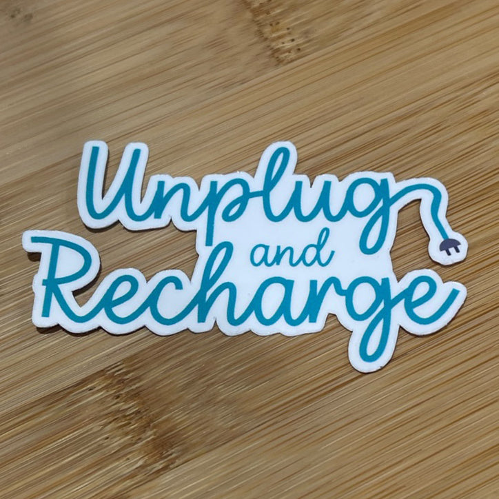 Unplug and Recharge Waterproof Sticker
