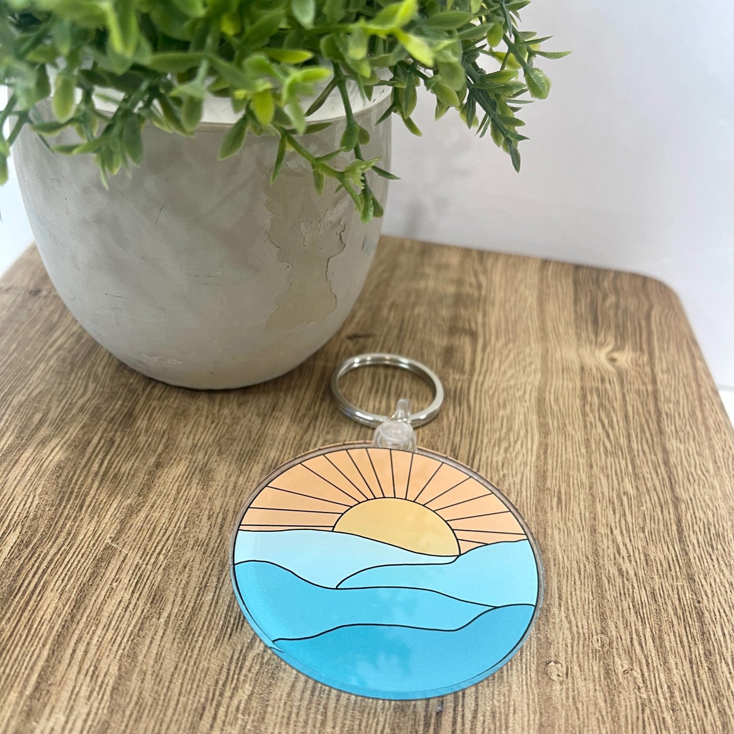 Sun and Waves Acrylic Keychain