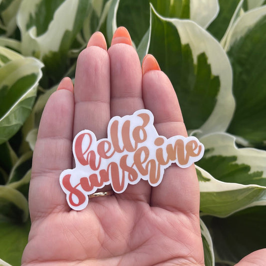 Hello Sunshine Sticker - Waterproof  | Positive Sticker | Motivational Sticker