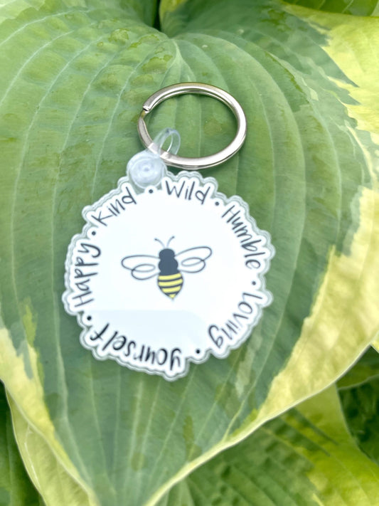 Bee Keychain Motivational  | Positive Keychain | Motivational Keychain | Bee Gift