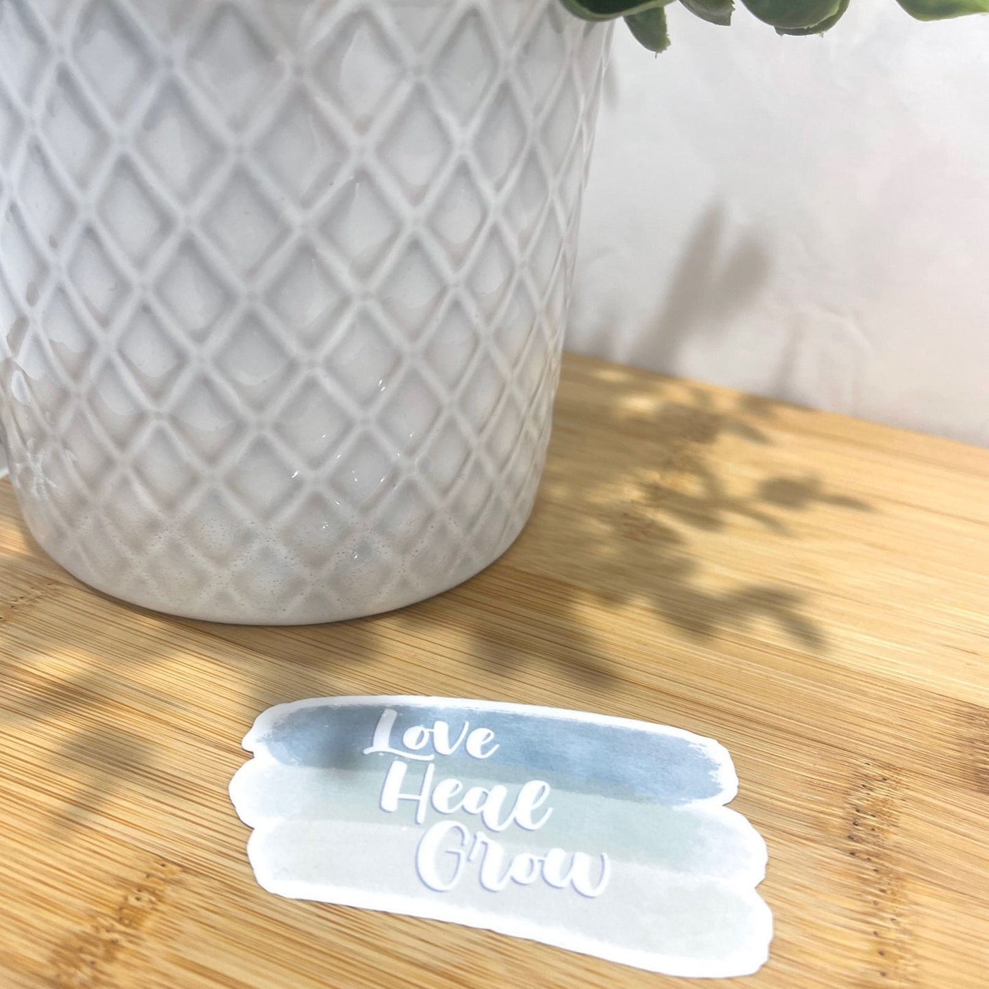 Love  - Heal - Grow Paint Stroke Sticker