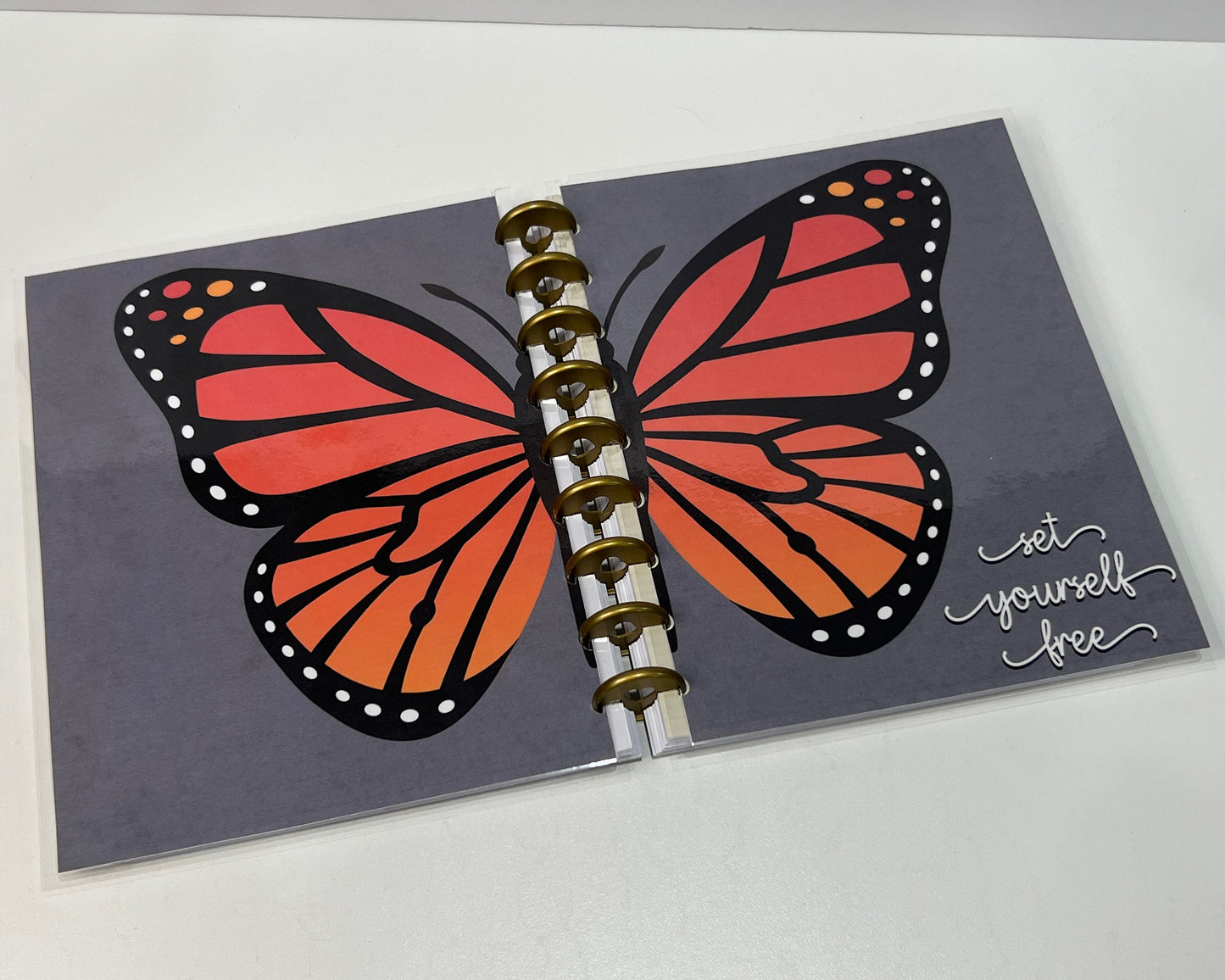 Happy Planner Classic Front and Back Cover - Butterfly "Set Yourself Free" | Happy Planner Classic Cover
