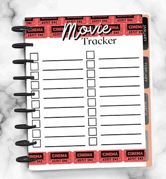 Classic Happy Planner Tracker Pages - Book, Spending, Movies and Blank